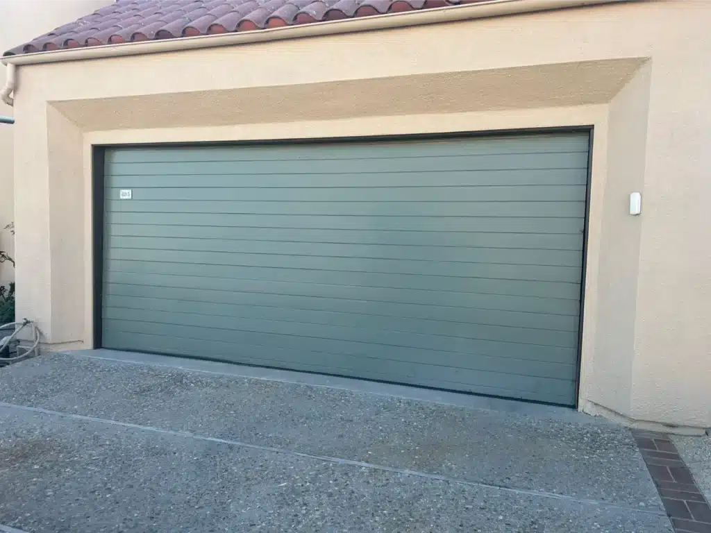 modern steel garage door