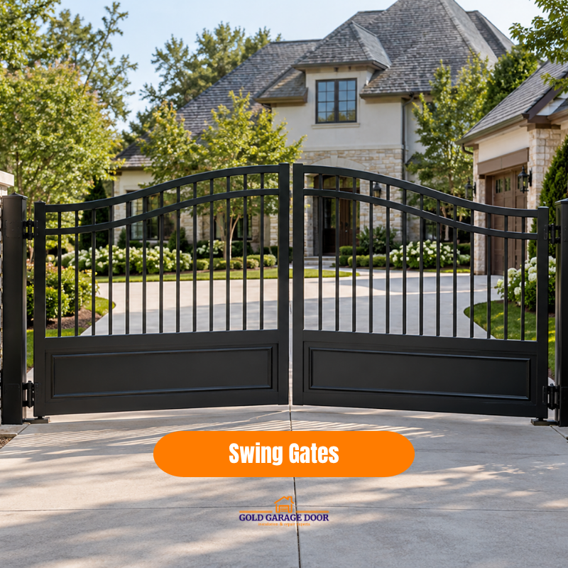 Swing driveway gate
