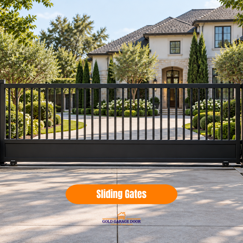 Sliding driveway gate