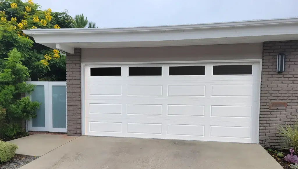 modern garage door servicing job finished