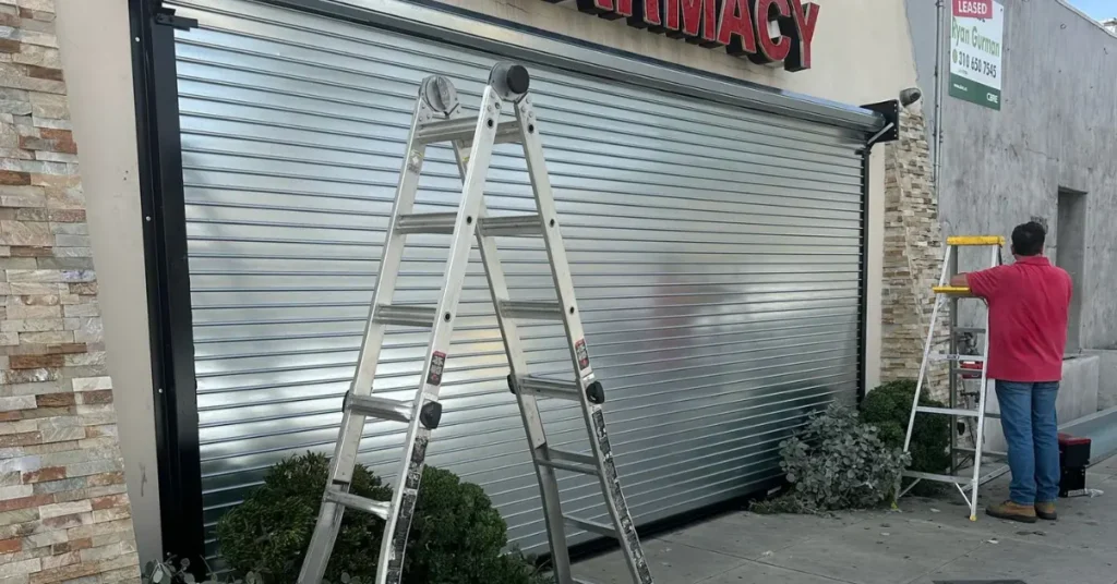 new garage door for commercial space